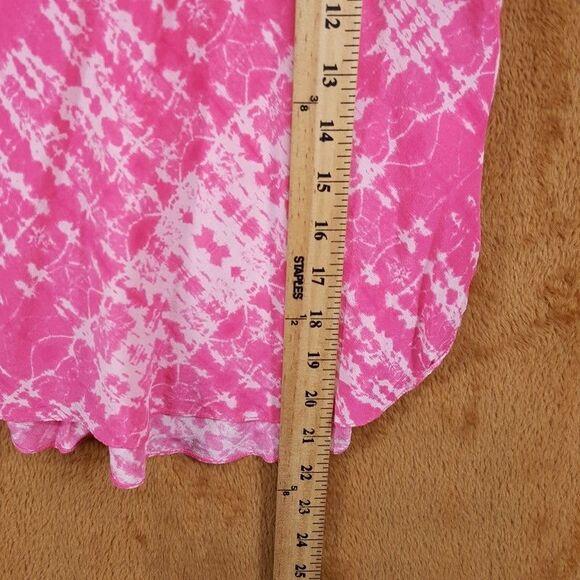AMANDA UPRICHARD Top Womens Petite P Pink Tie Dye Pullover Camisole Tank Silk - Picture 8 of 9
